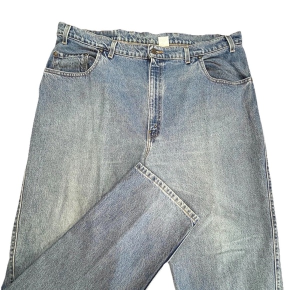 Vintage Levi’s Blue Jeans 545 44x34 Loose Fit Baggy Brown Tab 90s - Picture 2 of 13